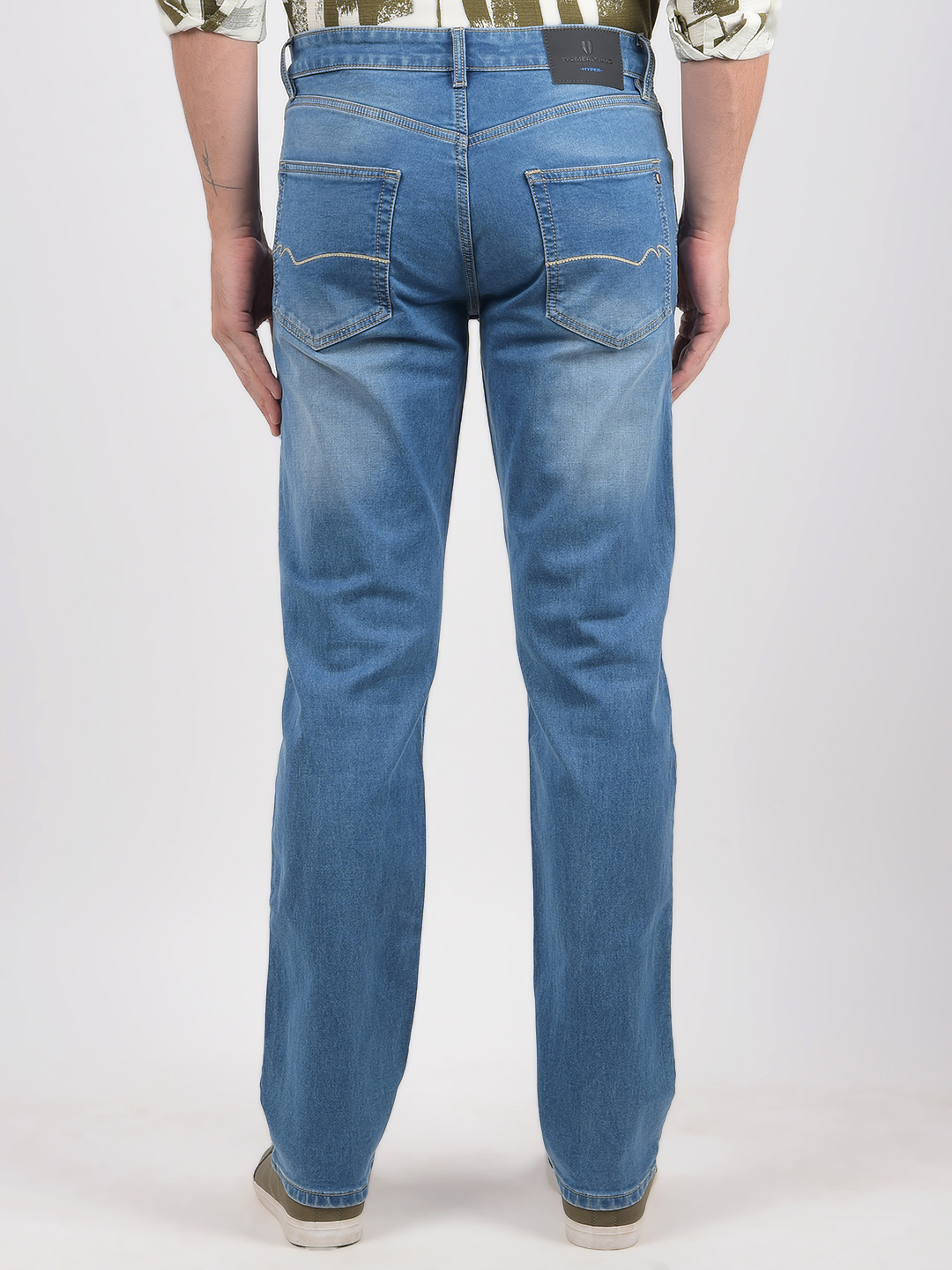 Numero Uno Men Solid Light Blue Jeans